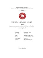 Internship report on the position of balance staff at uni consulting co
