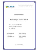 Báo cáo Đồ Án website Đặt lịch khám bệnh