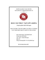 Báo cáo thực tập giữa khóa tại công ty cổ phần xuất nhập khẩu dịch vụ quốc tế thuận phát