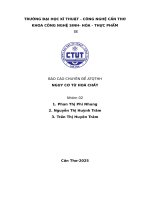 Báo cáo chuyên Đề atqthh nguy cơ từ hoá chất