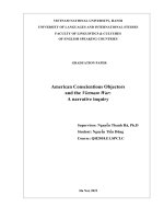American conscientious objectors and the vietnam war a narrative inquiry = người mỹ phản chiến vì lương tâm và chiến tranh việt nam một nghiên cứu tự sự