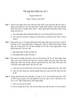 12 câu dễ ra thi - Xác suất thống kê