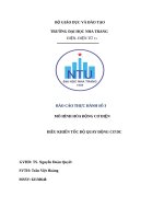 MÔ HÌNH HÓA ĐỘNG CƠ ĐIỆNĐIỀU KHIỂN TỐC ĐỘ QUAY ĐỘNG CƠ DC
