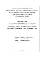 Realization of interpersonal meaning in kamala harris’ acceptance speeches a systemic functional linguistics analysis