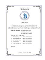 VAI TRÒ CỦA DƯỢC SĨ CỘNG ĐỒNG ĐỐI VỚI BÁO CÁO ADR VÀ SỰ CẦN THIẾT QUY ĐỊNH PHÁP LÝ