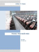 Thuyết minh dự Án trang trại chăn nuôi heo