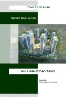 Thuyết minh dự Án khu nhà Ở cao tầng