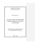 Xây dựng chiến lược phát triển công ty cổ phần tư vấn Đầu tư xây dựng h&t