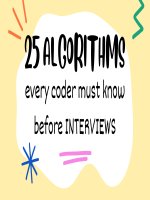 25 Algorithms Every Coder Must Know Before Interviews