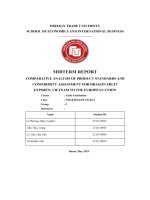 Comparative analysis of product standards and conformity assessment for dragon fruit exports vietnam to the european union