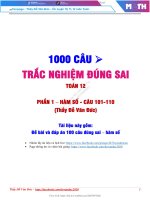 00  [Đvđ] 1000 câu hỏi Đúng sai   câu 101 200   phần Đề bài