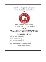 Dịch vụ ngân hàng số cho khách hàng cá nhân tại ngân hàng thương mại cổ phần ngoại thương việt nam   chi nhánh thăng long
