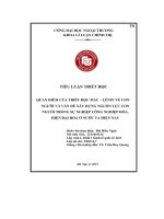Quan Điểm của triết học mác – lênin về con người và vấn Đề xây dựng nguồn lực con người trong sự nghiệp công nghiệp hóa, hiện Đại hóa Ở nước ta hiện nay s