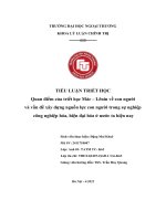 Quan Điểm của triết học mác – lênin về con người và vấn Đề xây dựng nguồn lực con người trong sự nghiệp công nghiệp hóa, hiện Đại hóa Ở n qy