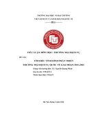 Tìm hiểu tình hình phát triển thương mại dịch vụ quốc tế giai Đoạn 2011 2021 s
