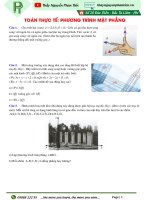 6  toán thực tế oxyz  phương trình mặt phẳng