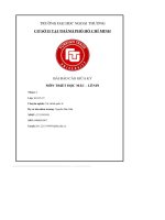Bài báo cáo giữa kỳ môn triết học mác – lênin