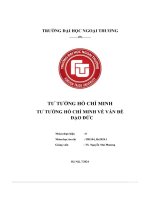 Tư tưởng hồ chí minh tư tưởng hồ chí minh về vấn Đề Đạo Đức