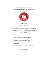 Nền kinh tế nhiều thành phần Ở việt nam vị trí, vai trò của thành phần kinh tế nhà nước