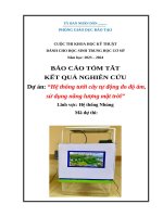 Mẫu bài tham gia cuộc thi khoa học kỹ thuật cấp huyện