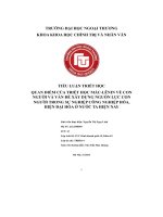 Quan Điểm của triết học mác lênin về con người và vấn Đề xây dựng nguồn lực con người trong sự nghiệp công nghiệp hóa, hiện Đại hóa Ở nước ta hiện nay
