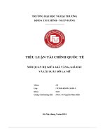Tiểu Luận Tài Chính Quốc Tế Mối Quan Hệ Giữa Giá Vàng, Giá Dầu Và Lãi Suất Đô La Mỹ.pdf