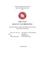 Tiểu Luận Quản Lý Tài Chính Công Cơ Sở Lý Thuyết Và Thực Tiễn Phân Cấp Ngân Sách Nhà Nước Tại Việt Nam.pdf