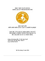 Chủ Đề  Ứng dụng theo dõi cảm xúc tích hợp ai phân tích tâm trạng và Đưa ra Đề xuất cá nhân hoá
