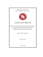 Nâng cao chất lượng cho vay khách hàng