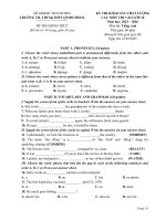 2  Đề thi thử vào 10 môn tiếng anh in