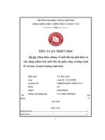 Phép biện chứng về mối liên hệ phổ biến và vận dụng phân tích mối liên hệ giữa tăng trưởng kinh tế với bảo vệ môi trường sinh thái Ư