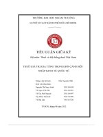Thuế giá trị gia tăng trong bối cảnh hội nhập kinh tế quốc tế
