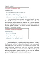 Topic for english 3
