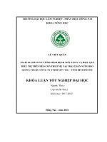 Khảo sát tình hình tiêu chảy và hiệu quả Điều trị của heo con theo mẹ tại trại chăn nuôi heo giống thuộc công ty tnhh mtv tig việt nam   tỉnh bình phước