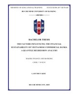 The factors influencing the financial sustainability of vietnamese commercial banks a quantile regression analysis