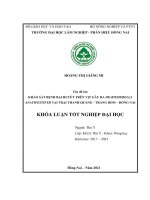 Khảo sát bệnh bại huyết trên vịt tại trại thanh quang, huyện trảng bom, tỉnh Đồng nai