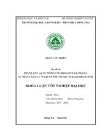 Khảo sát bệnh e coli trên giống vịt grimaud tại trại nguyễn thành tâm, cẩm mỹ, Đồng nai