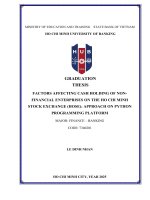 Factors affecting cash holding of non financial enterprises on the ho chi minh stock exchange (hose) approach on python programming platform