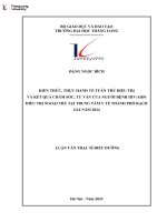 Kiến thức, thực hành về tuân thủ Điều trị và kết quả chăm sóc, tư vấn cuả người bệnh hiv aids Điều trị ngoại trú tại trung tâm y tế thành phố rạch giá năm 2024
