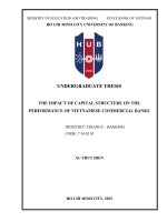 The impact of capital structure on the performance of vietnamese commercial banks