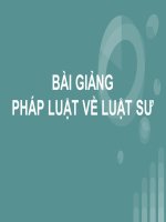 Bài Giảng - Pháp Luật Về Luật Sư ( Combo Full Slides 4 Bài )