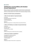 100 machine learning mcqs with detailed answer exp