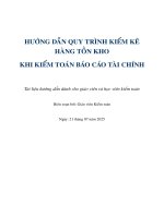 Quy trình kiểm kê htk bctc
