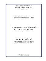 Tác động của di cư đến nghèo đa chiều tại VIệt Nam
