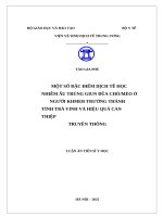 Một số đặc điểm dịch tễ học nhiễm ấu trùng giun đũa chó/mèo ở người Khmer trưởng thành tỉnh Trà Vinh và hiệu quả can thiệp truyền thông