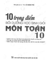 10 trọng điểm bồi dưỡng học sinh giỏi môn toán 10 của thầy Lê Hoành Phò