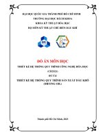Đồ án môn học: Thiết kế hệ thống quy trình công nghệ hóa học, Đề tài:: Production of Drying Oil
