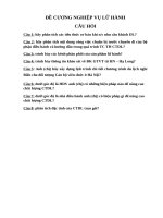 ĐỀ CƯƠNG  - NGHIỆP VỤ LỮ HÀNH ( full đáp án 8 câu )