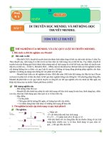 Bài 7   di truyền học mendel và mở rộng học thuyết mendel