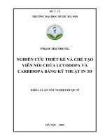 Phạm thị nhung nghiên cứu thiết kế và chế tạo viên nổi chứa levodopa và carbidopa bằng kỹ thuật in 3d khóa luận tốt nghiệp dược sĩ